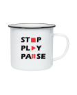  Puodelis stop play pause